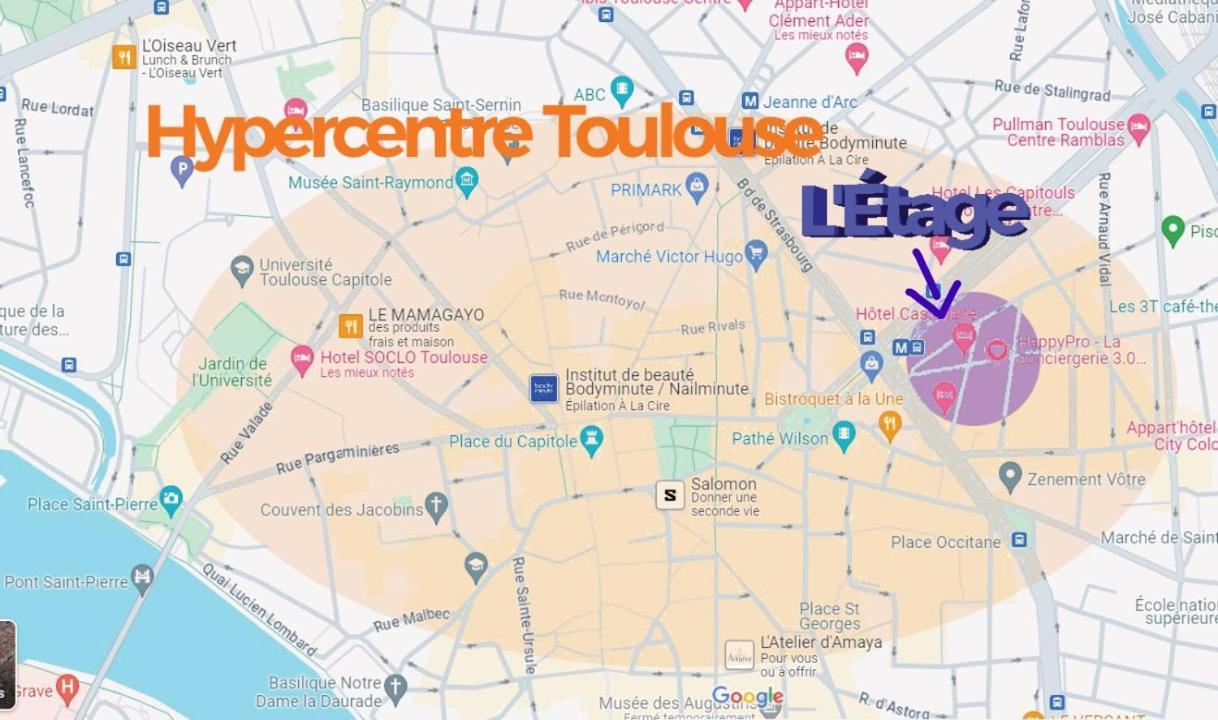Apartment L'etage, Hypercentre Toulousain, Climatise *